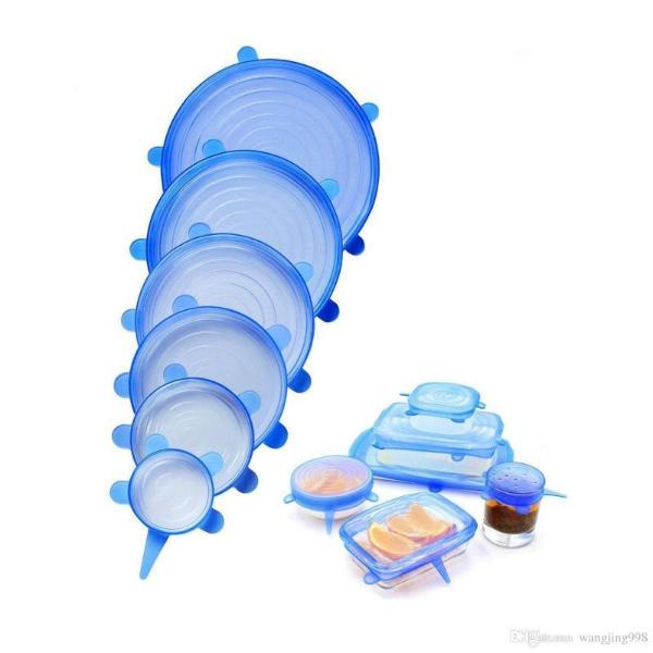 blue stretch and fit container lids